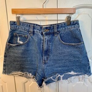 Cotton On High Rise Mom Denim Shorts Size 8